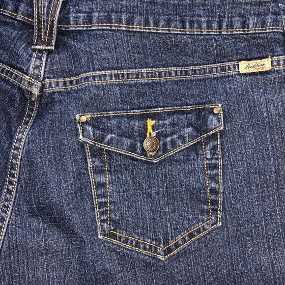 Levis Jeans Womens 12 Stretch Flap Pockets Medium Wash Blue Denim Mid Rise - Picture 11 of 12
